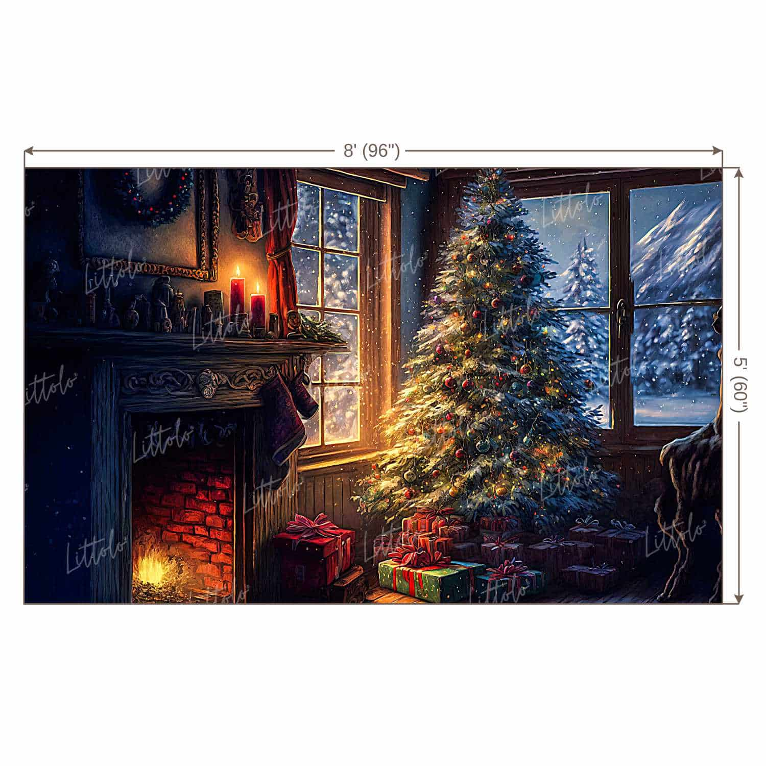 LB0899 Christmas Backdrop