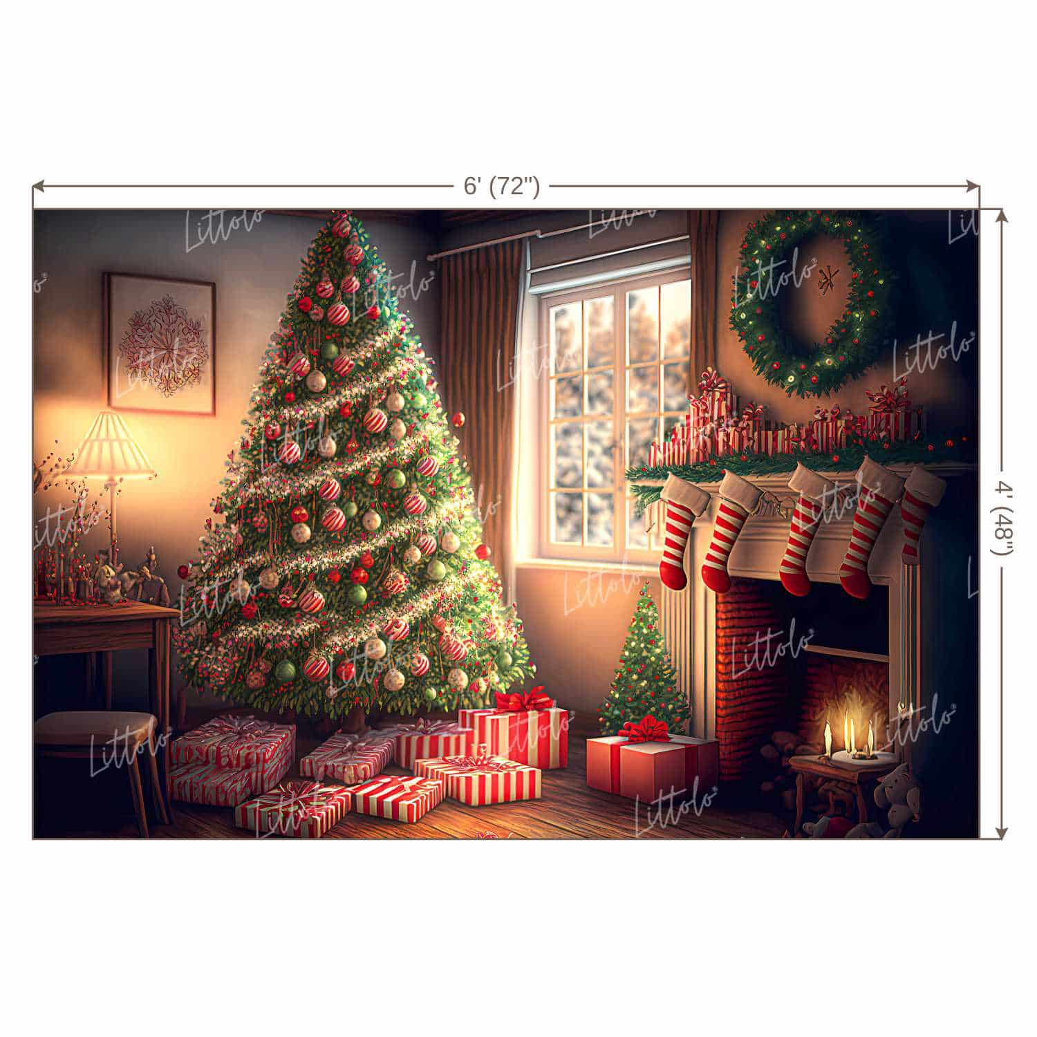 LB0908 Christmas Backdrop