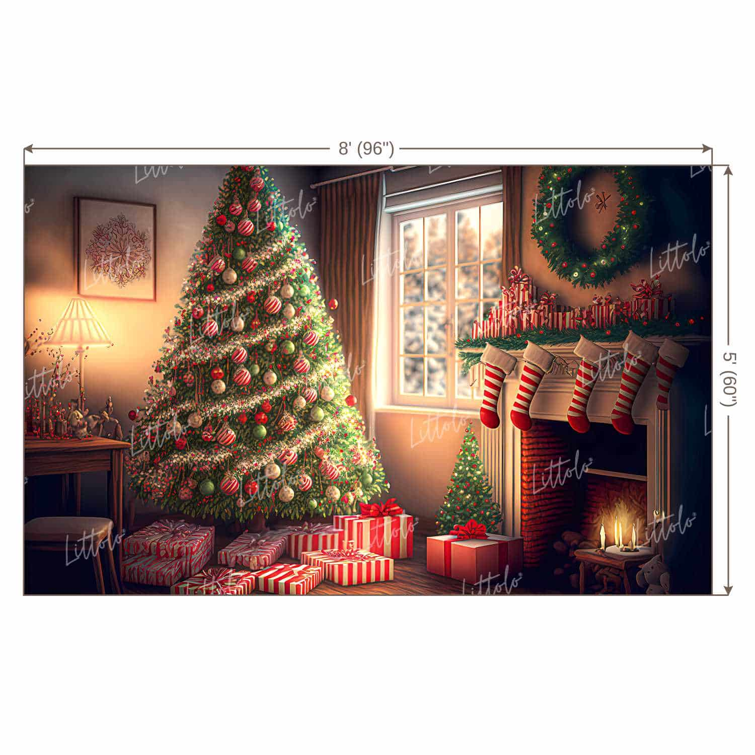 LB0908 Christmas Backdrop