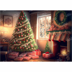 LB0908 Christmas Backdrop