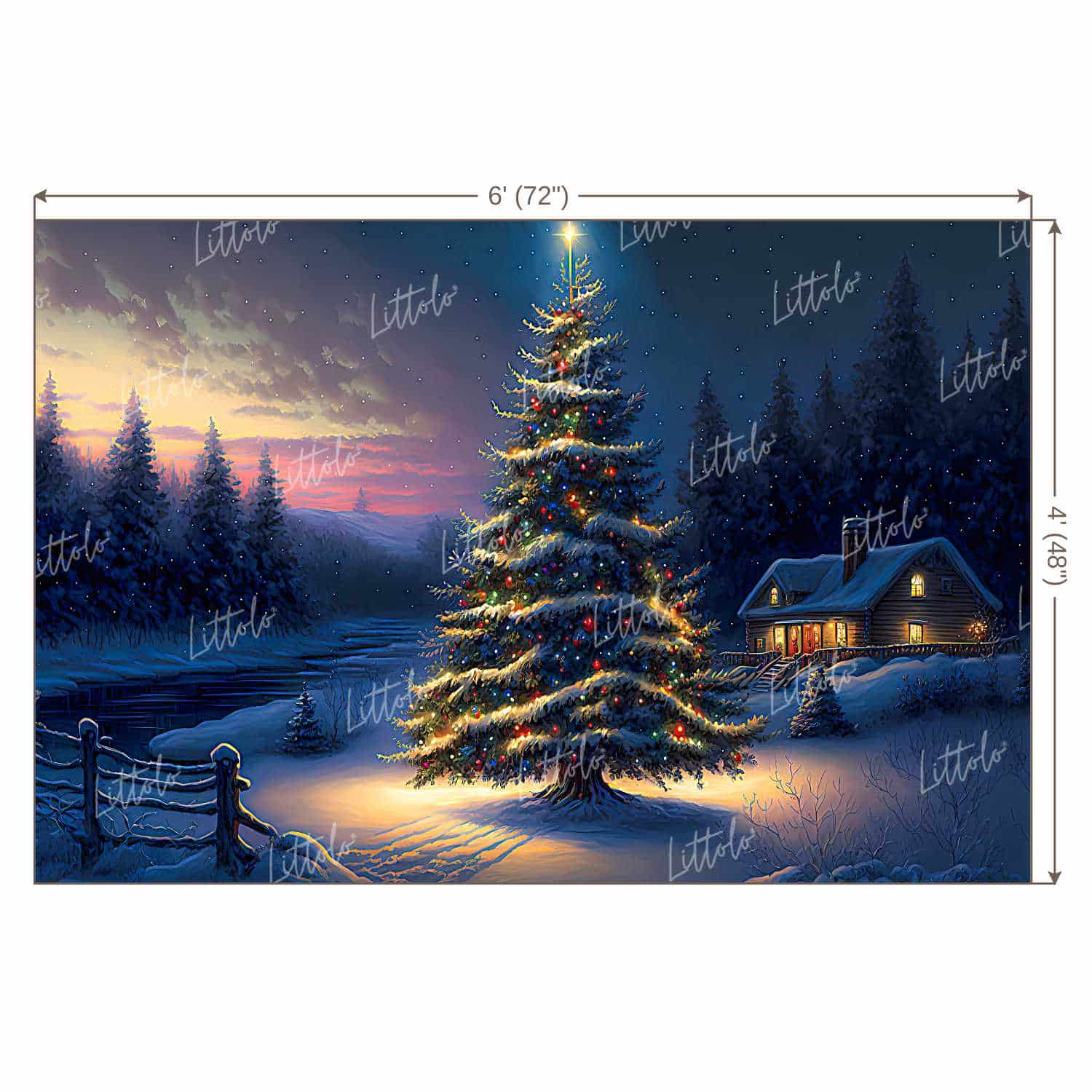 LB0909 Christmas Backdrop