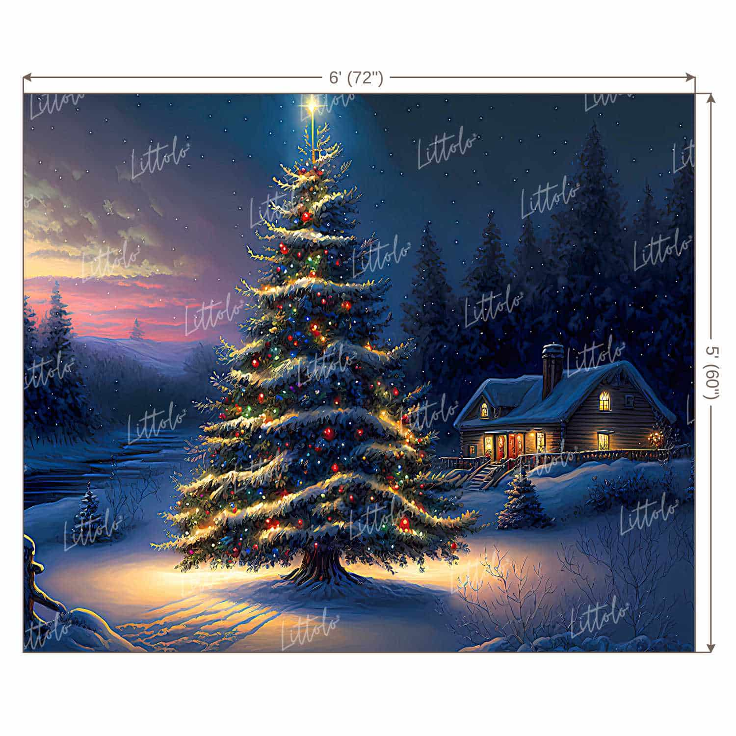 LB0909 Christmas Backdrop