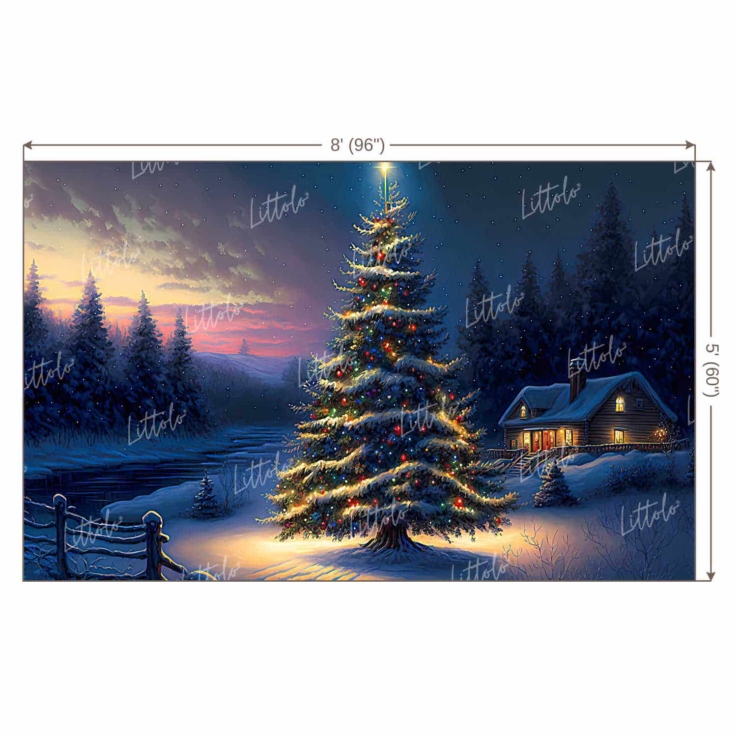 LB0909 Christmas Backdrop