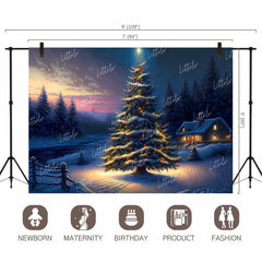 LB0909 Christmas Backdrop