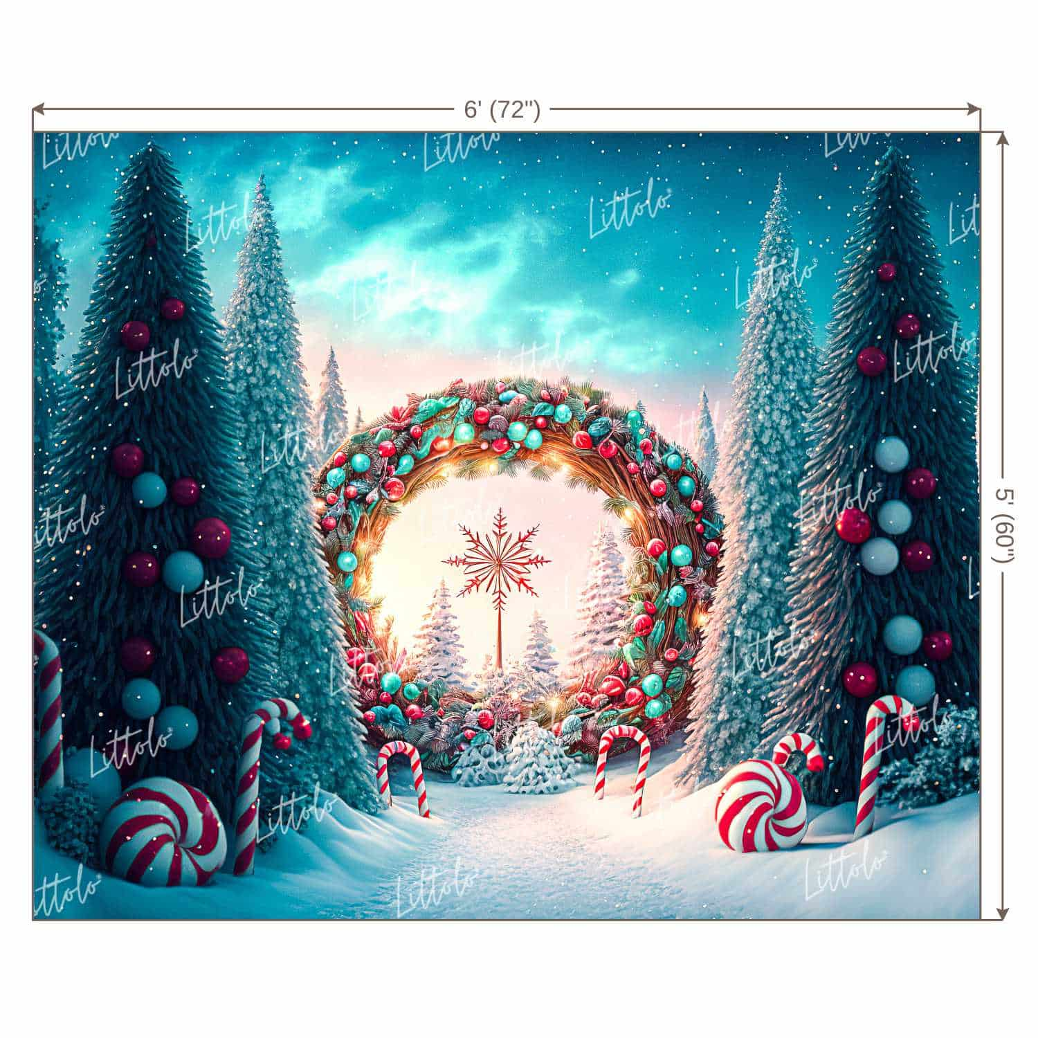 LB0910 Christmas Backdrop