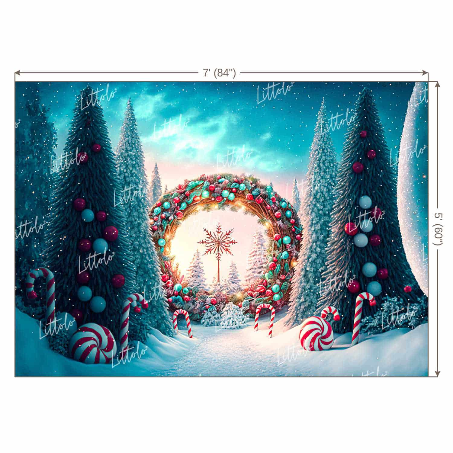 LB0910 Christmas Backdrop