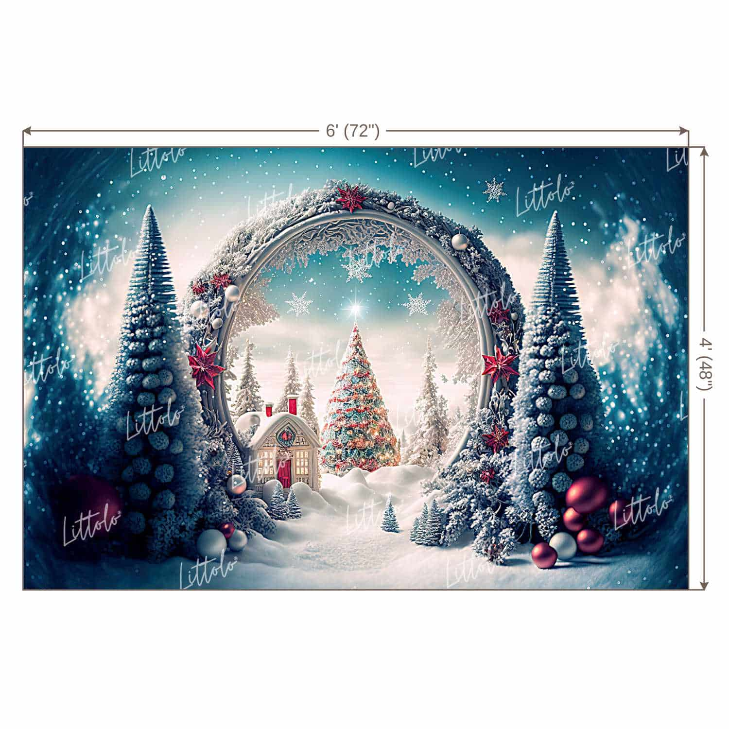 LB0912 Christmas Backdrop