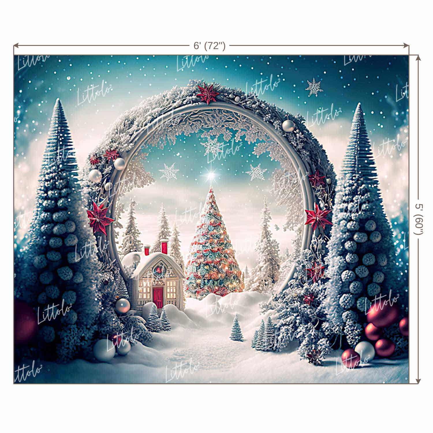 LB0912 Christmas Backdrop