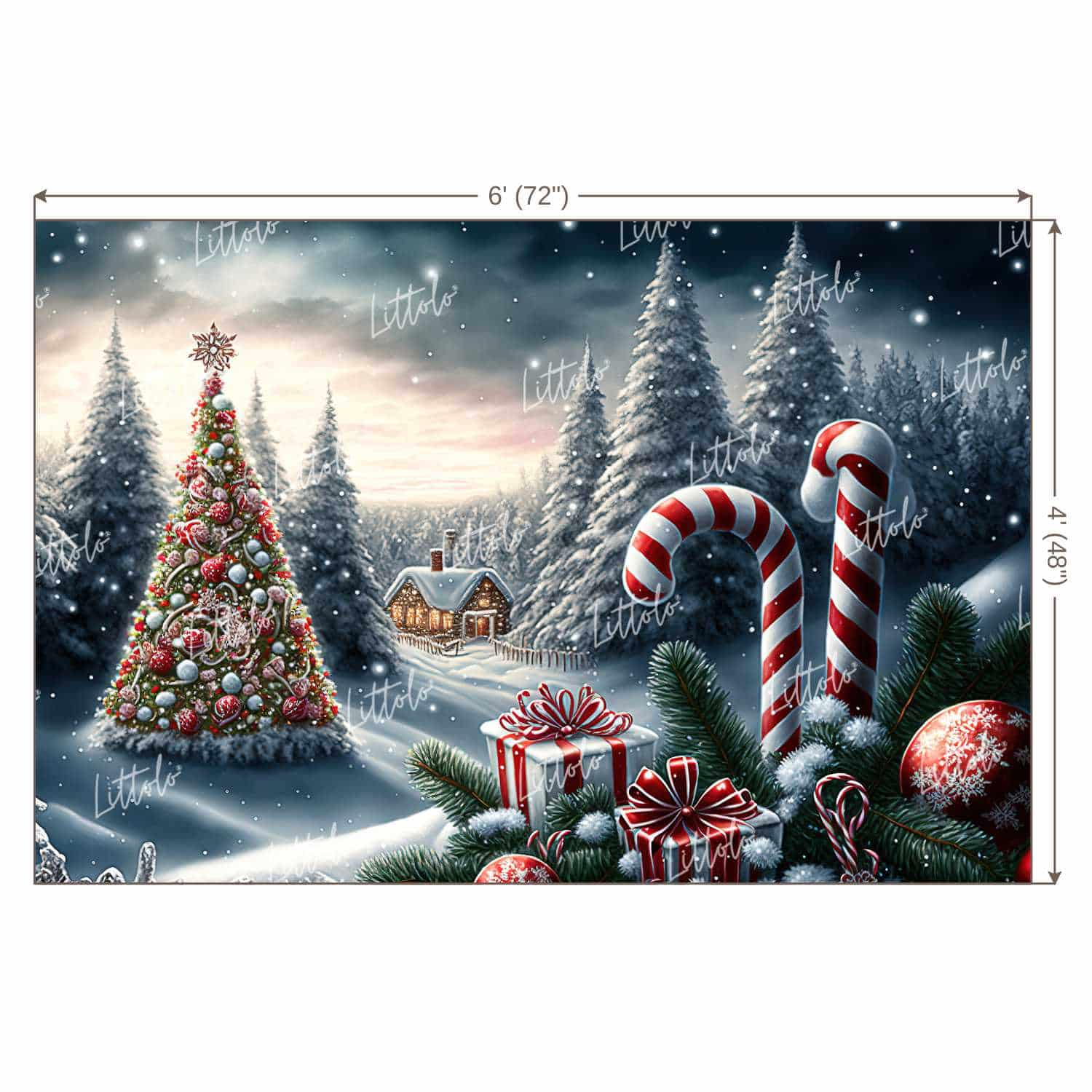 LB0913 Christmas Backdrop