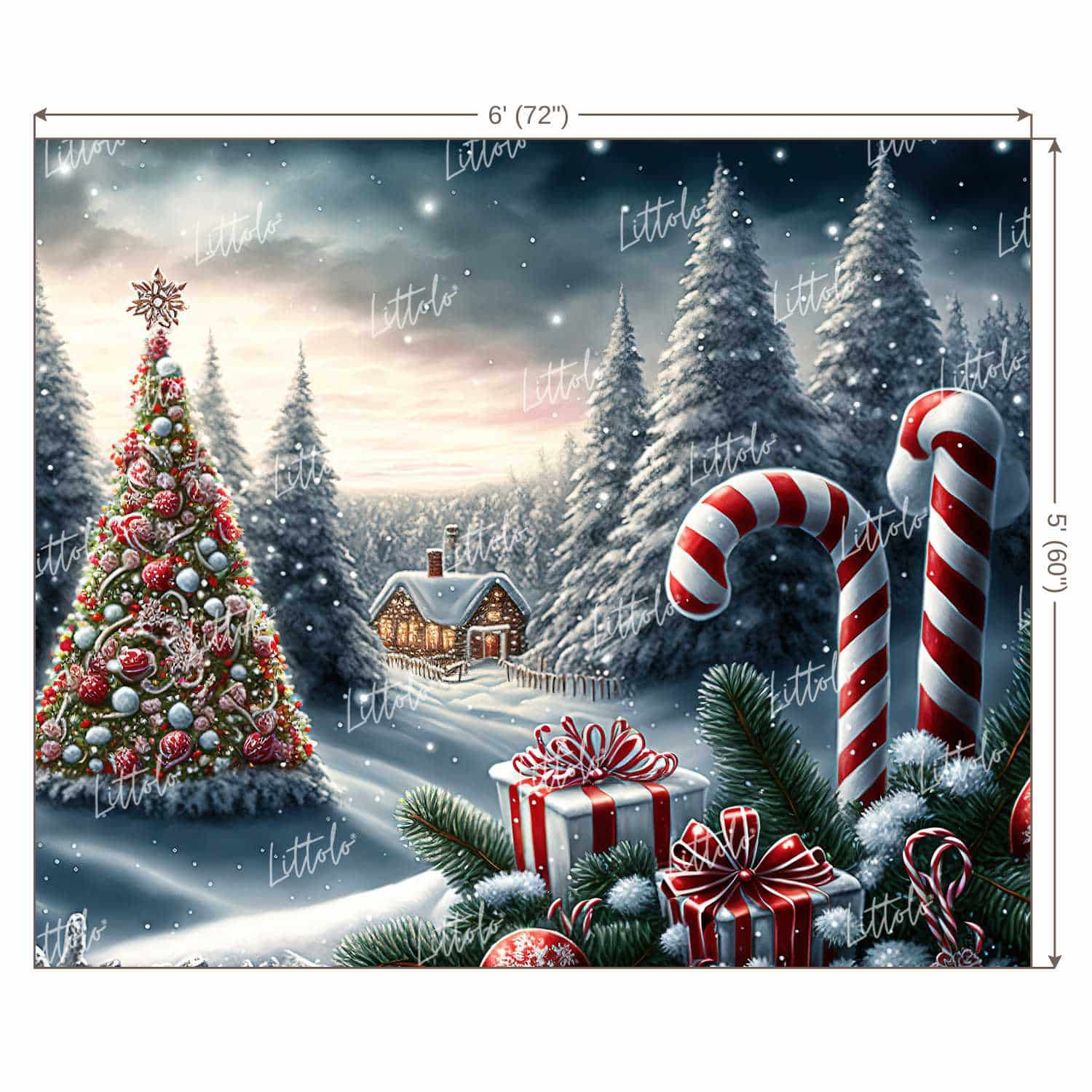 LB0913 Christmas Backdrop