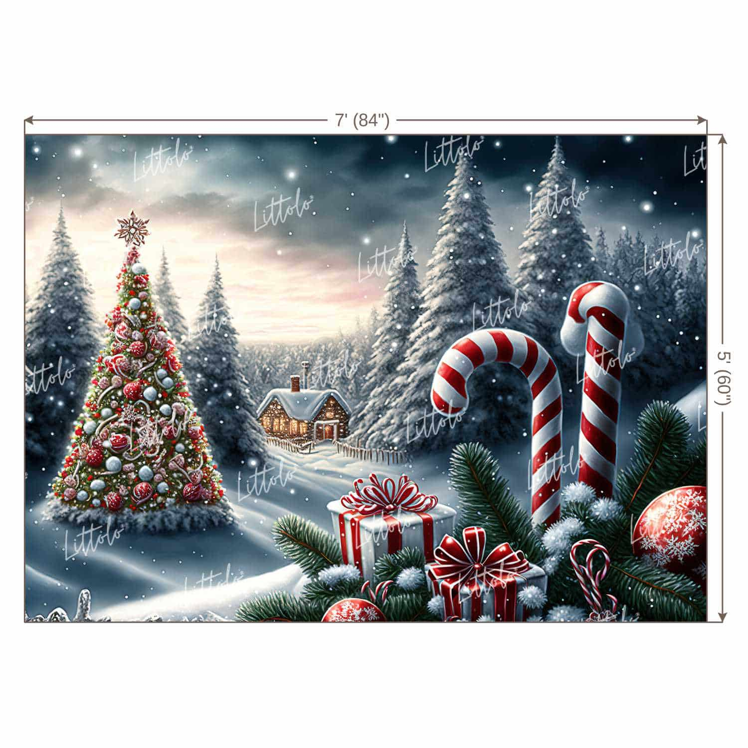 LB0913 Christmas Backdrop