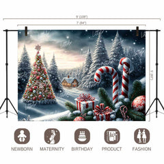 LB0913 Christmas Backdrop