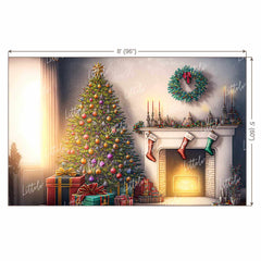 LB0918 Christmas Backdrop