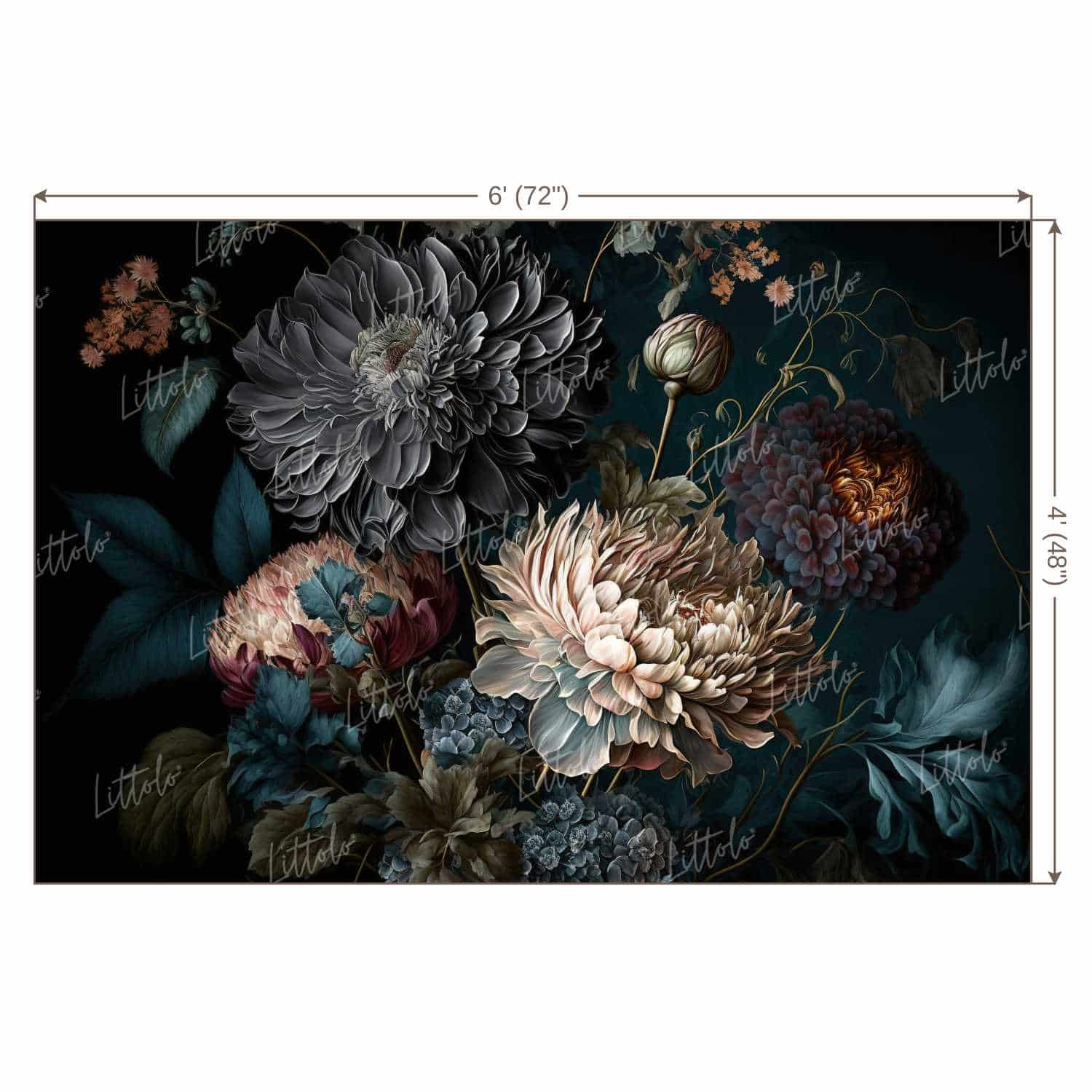 LB0929 Floral Theme Backdrop