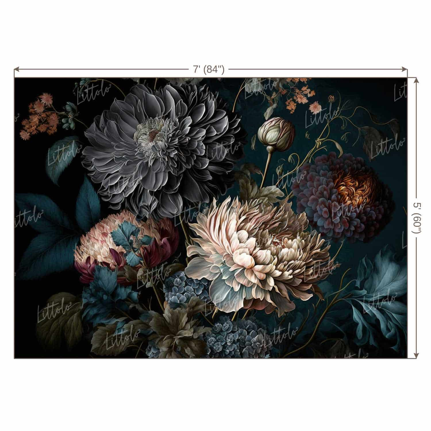 LB0929 Floral Theme Backdrop