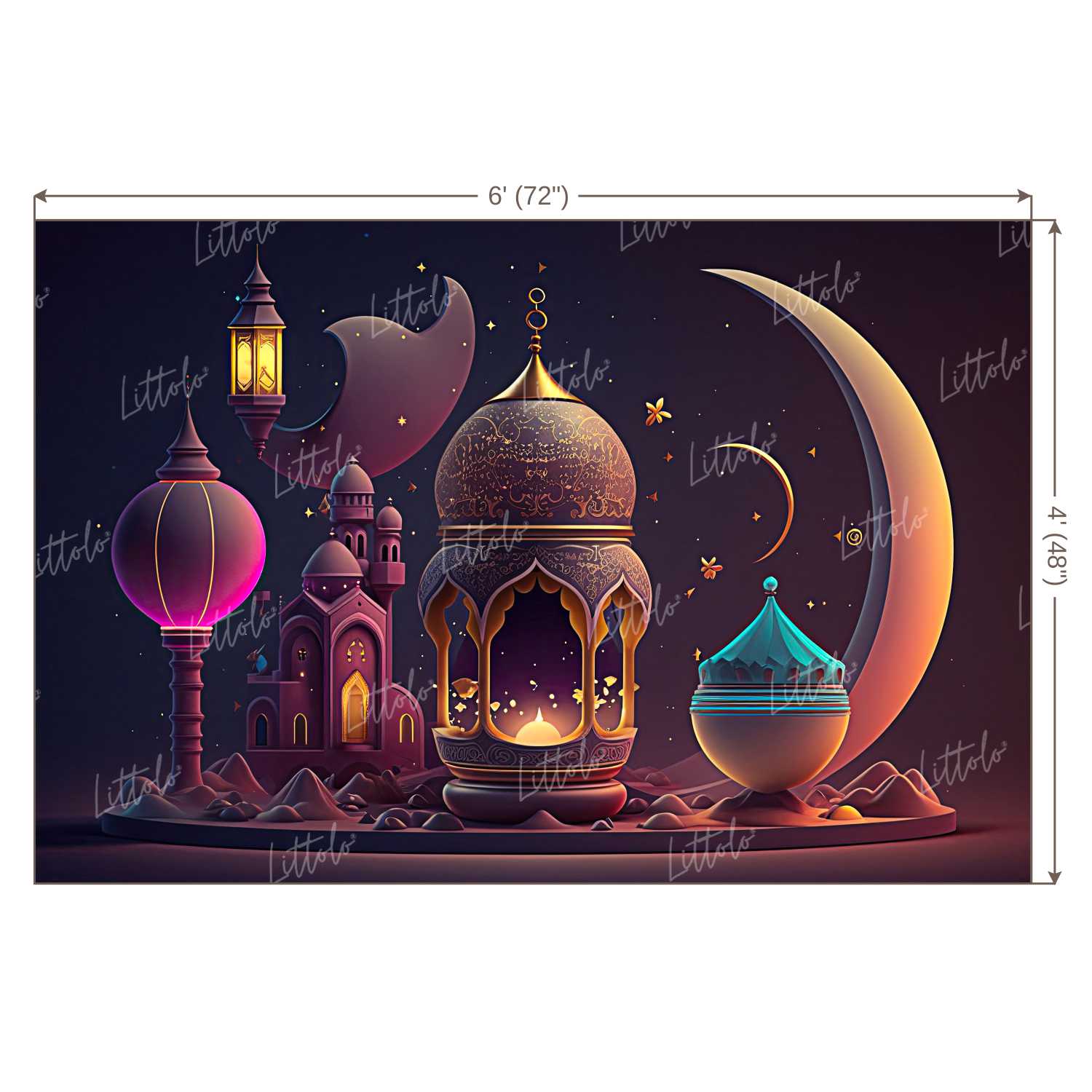 LB0937 Eid Backdrop