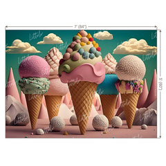 LB0946 Ice Cream World Backdrop