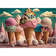 LB0946 Ice Cream World Backdrop