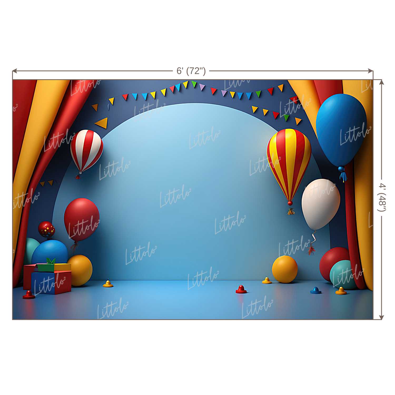 LB0959 Birthday Circus Backdrop