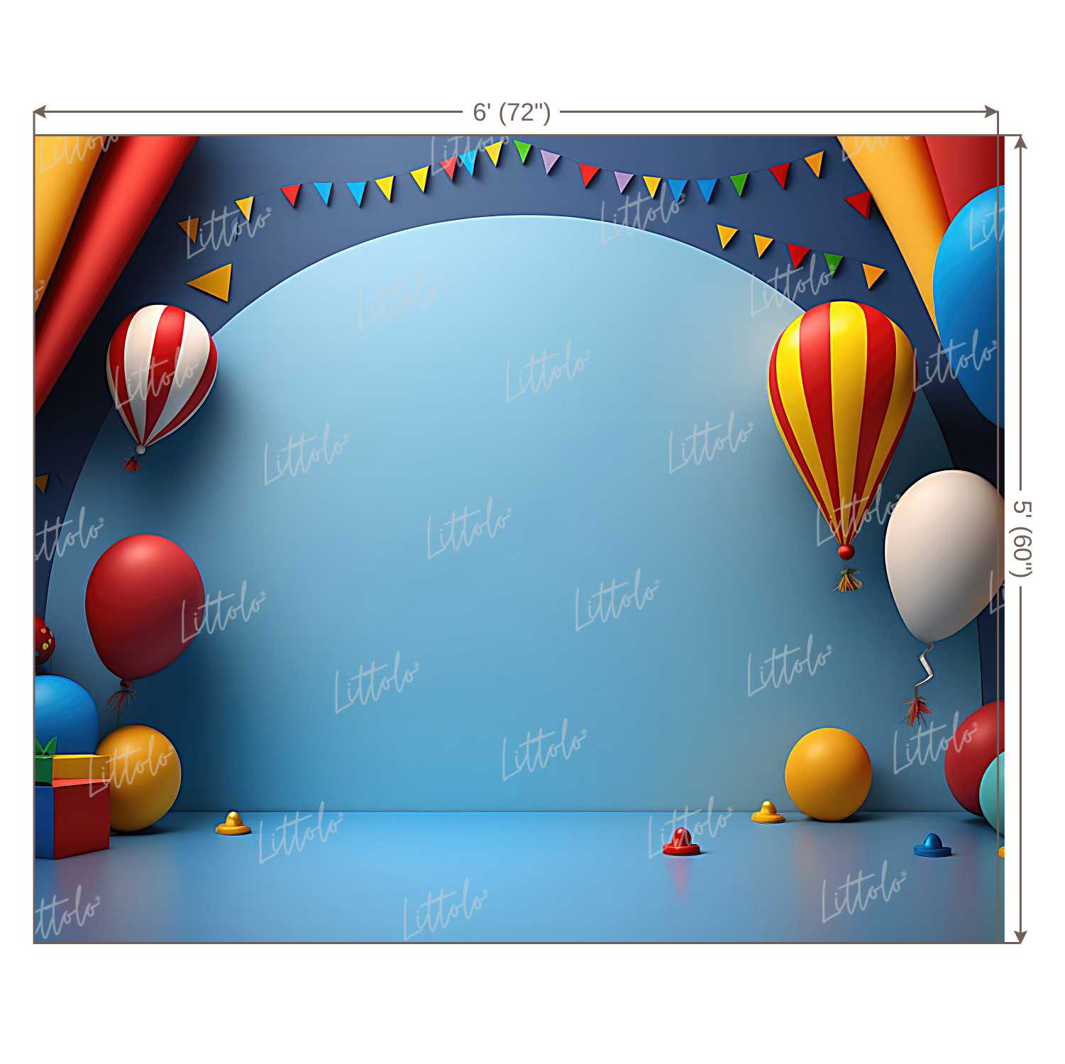 LB0959 Birthday Circus Backdrop