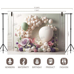 LB0963 Balloons Garland Backdrop