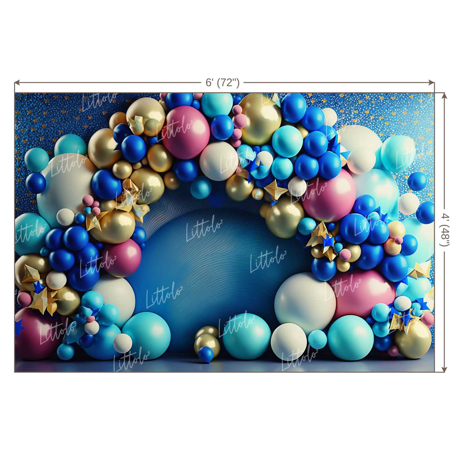 LB0969 Balloons Garland Backdrop