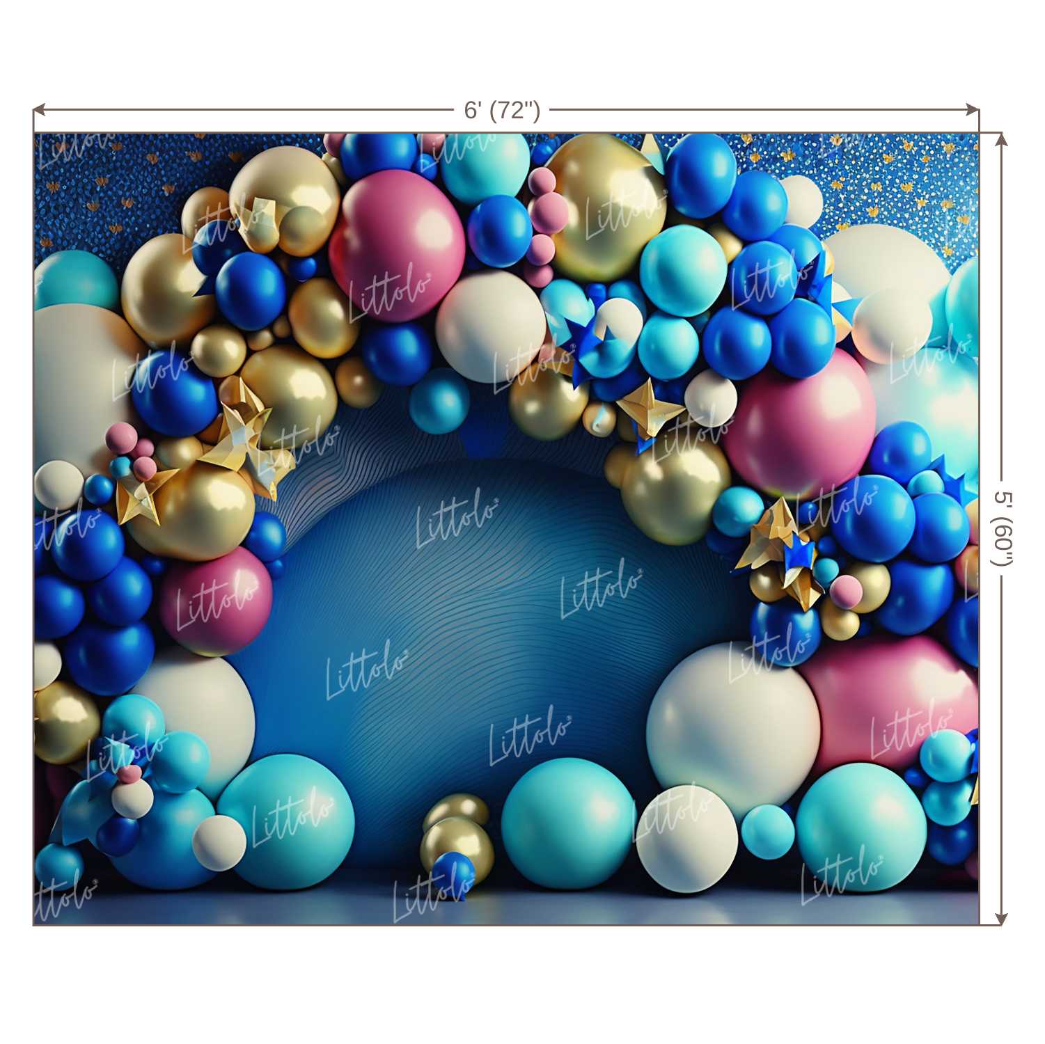 LB0969 Balloons Garland Backdrop