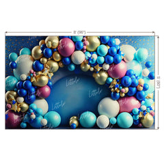 LB0969 Balloons Garland Backdrop