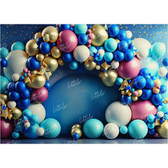 LB0969 Balloons Garland Backdrop