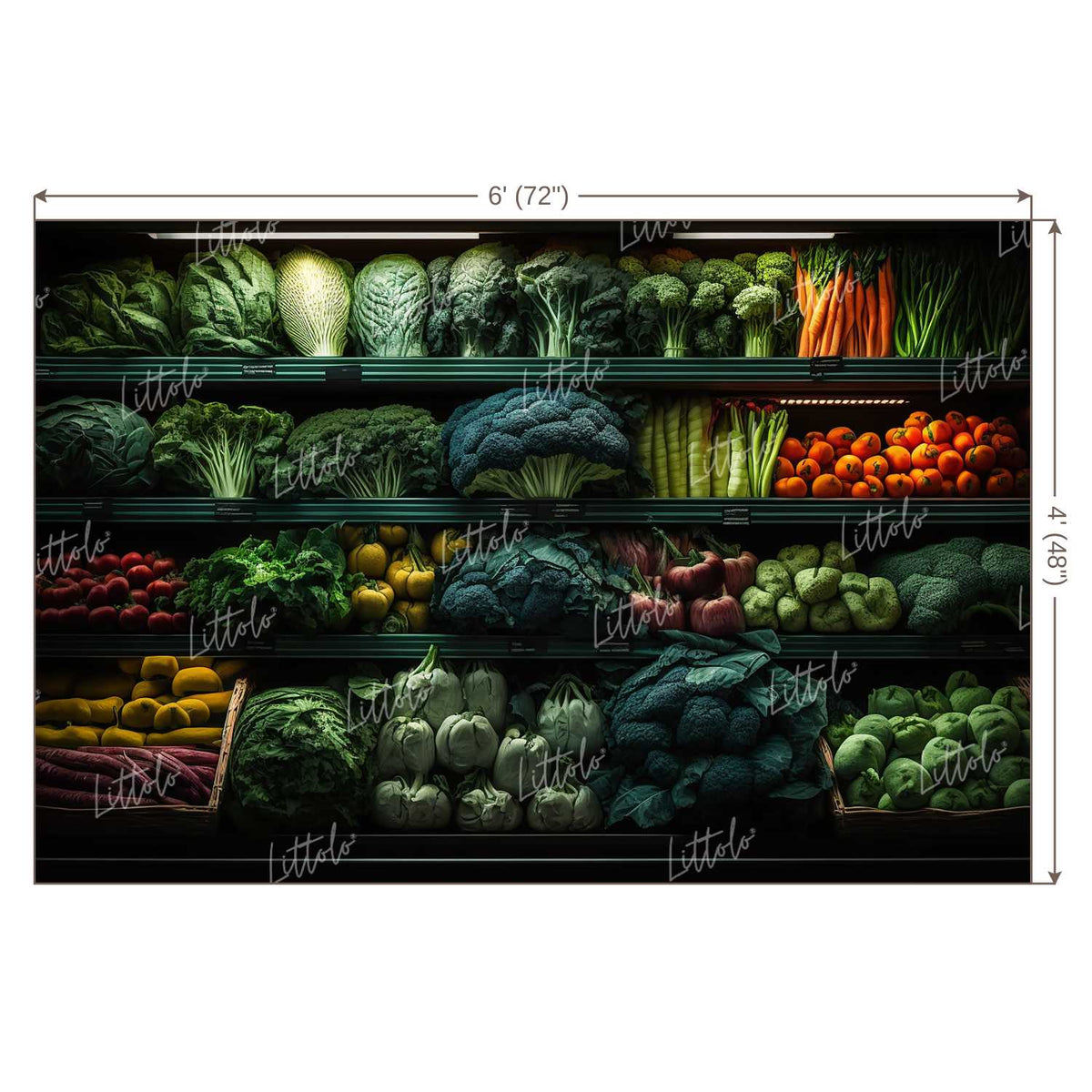 LB0972 Grocery Vegetable Backdrop