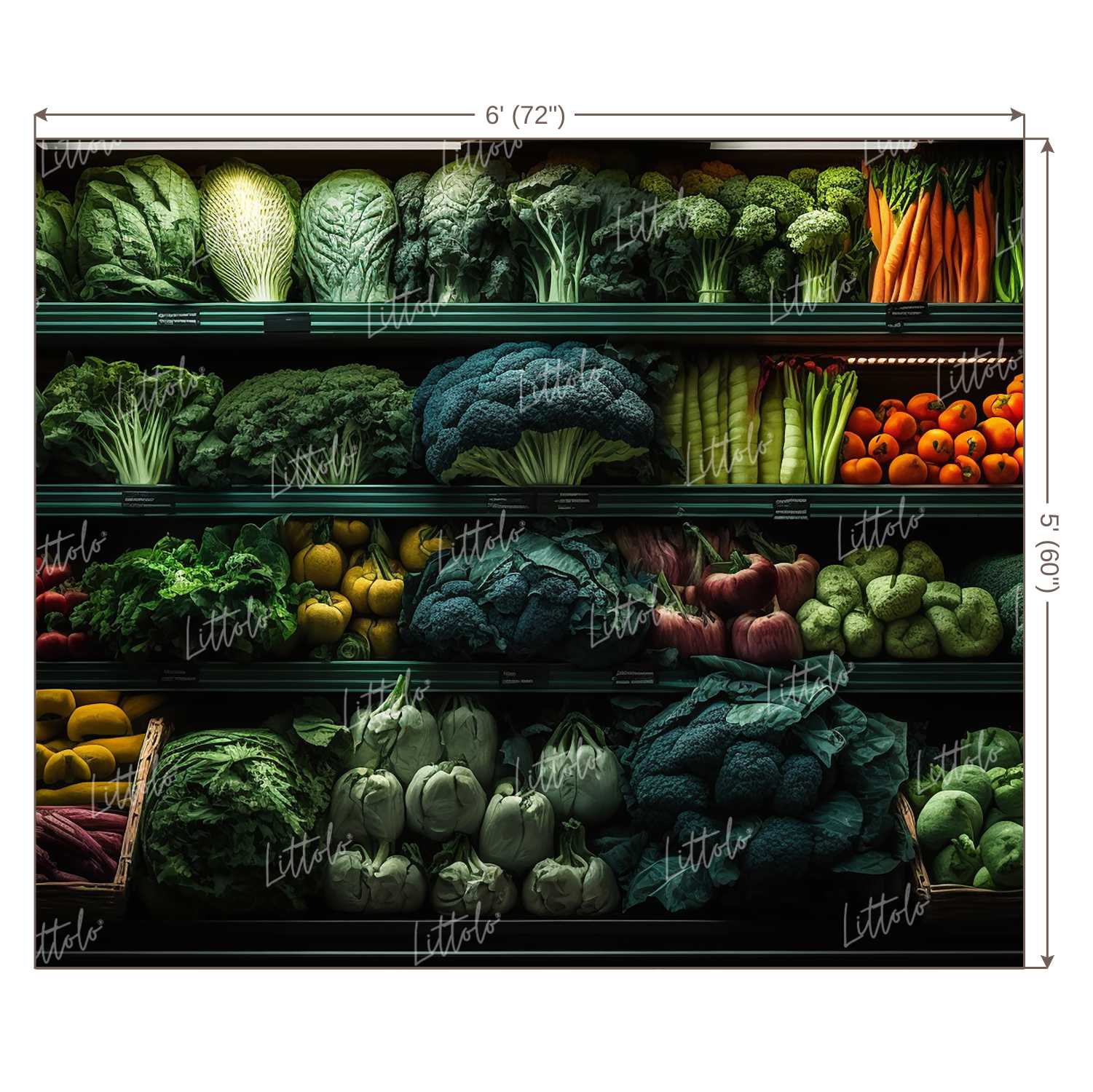 LB0972 Grocery Vegetable Backdrop