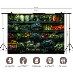 LB0972 Grocery Vegetable Backdrop