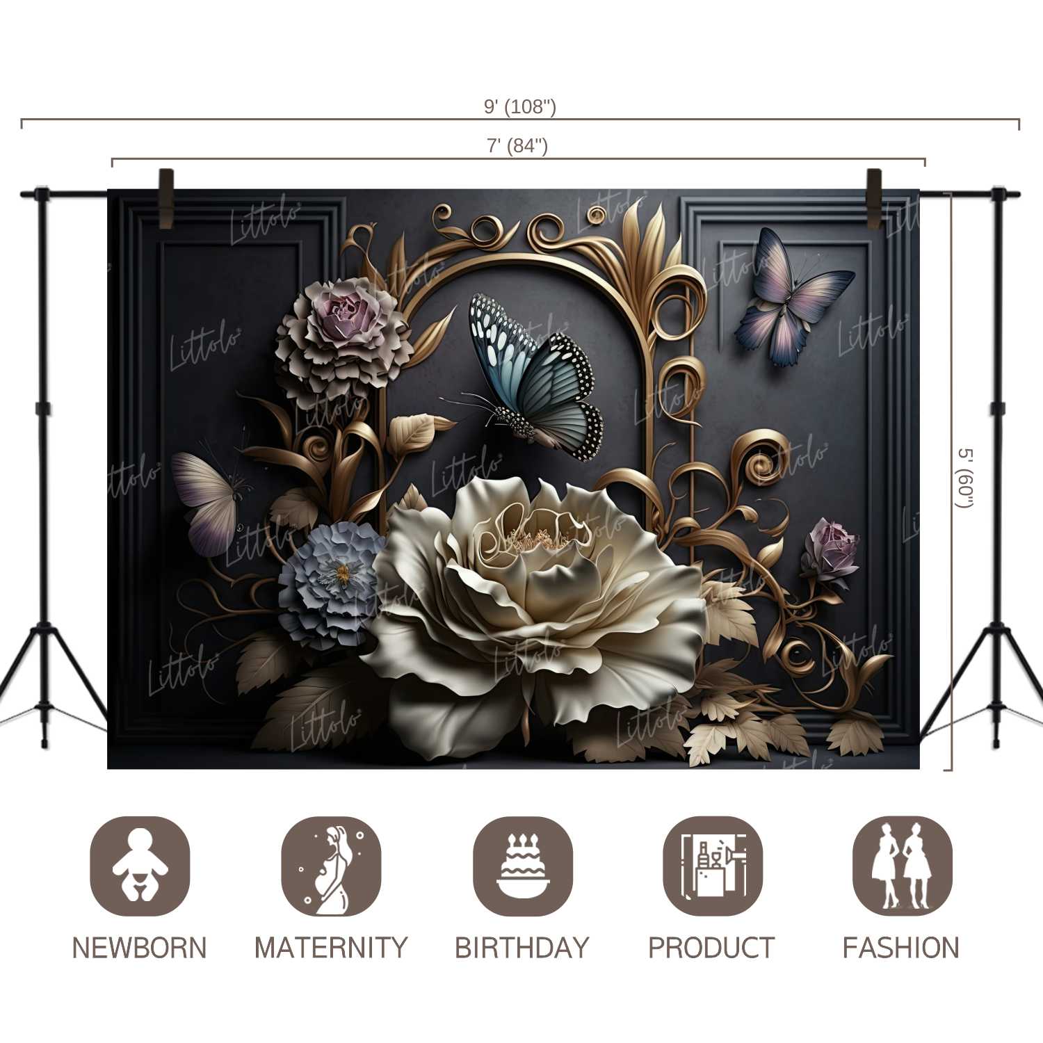 LB0973 Floral Decor Backdrop