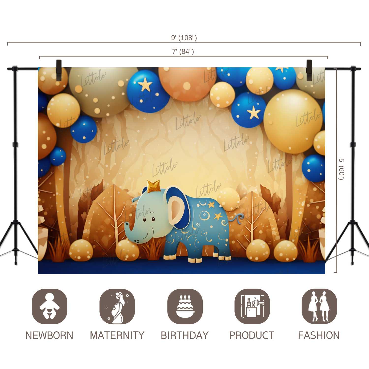 LB0974 Birthday Decor Backdrop