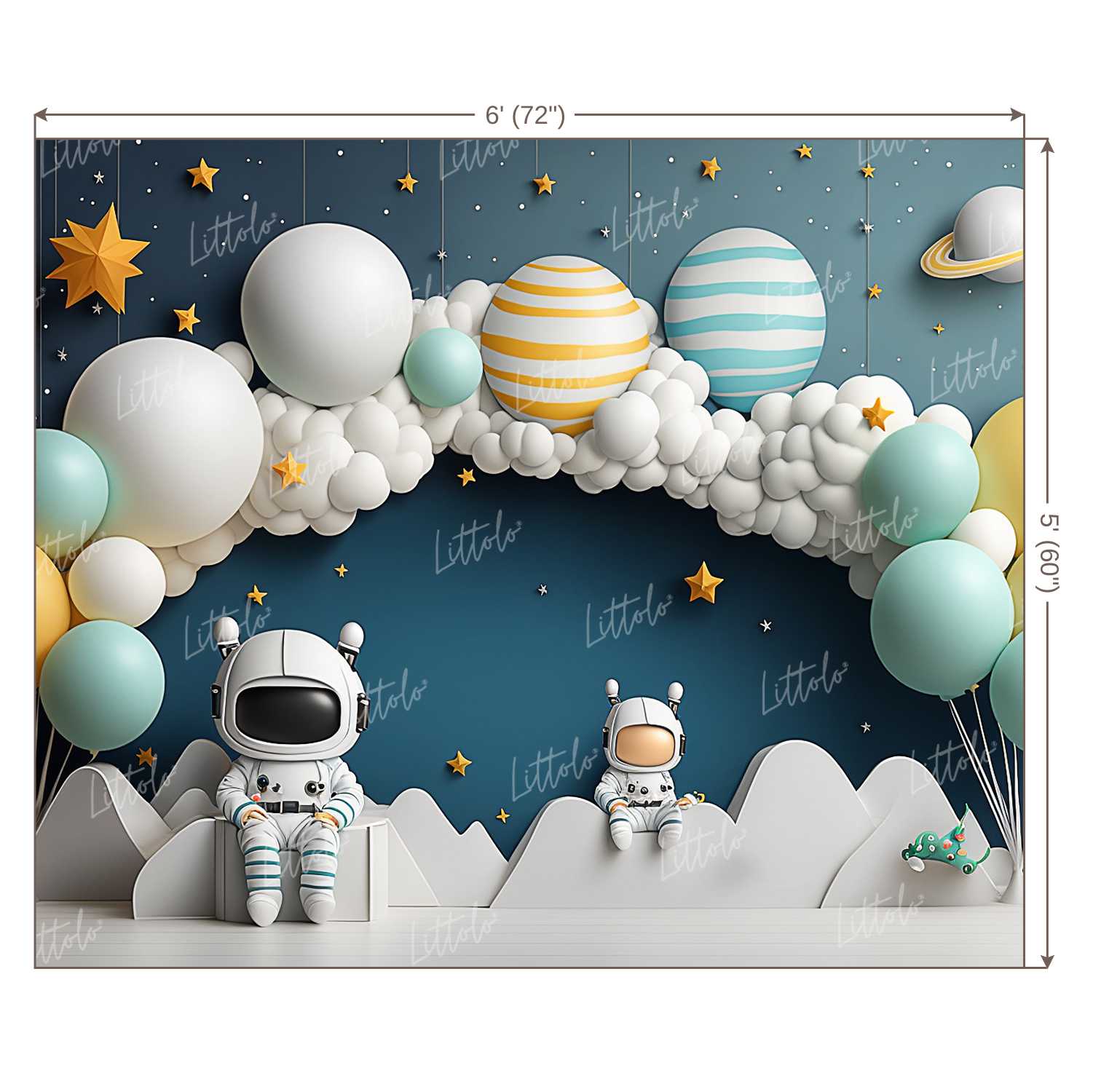 LB0977 Balloons Garland Backdrop