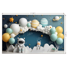 LB0977 Balloons Garland Backdrop