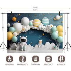 LB0977 Balloons Garland Backdrop