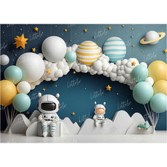 LB0977 Balloons Garland Backdrop