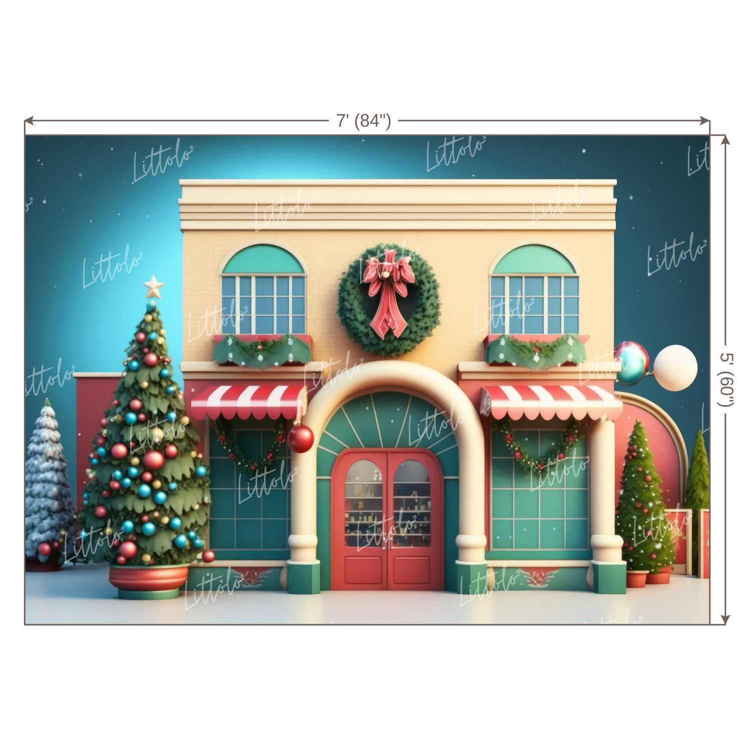 LB0980 Chrsitmas Theme Backdrop