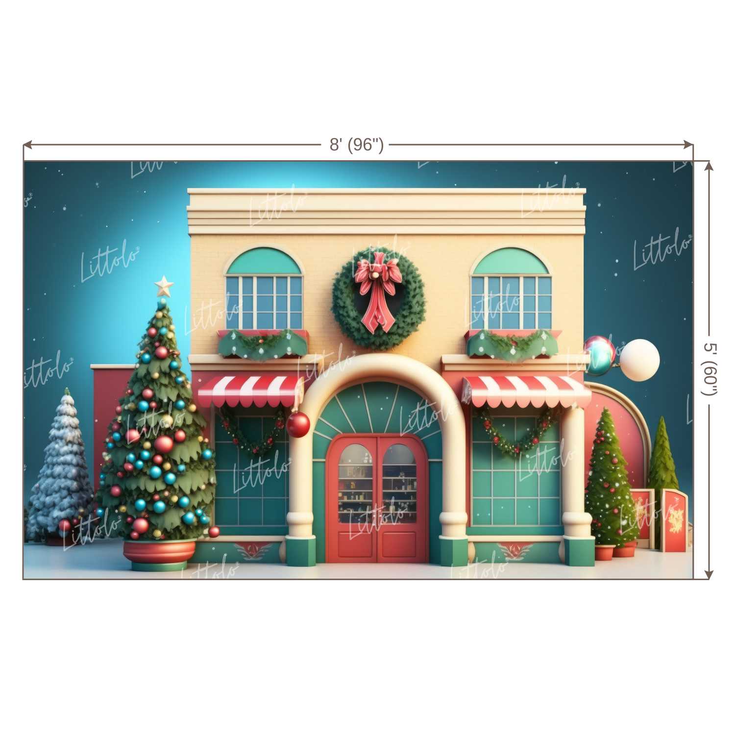 LB0980 Chrsitmas Theme Backdrop