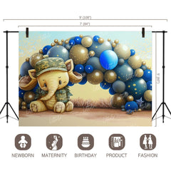 LB0986 Balloons Garland Toy Backdrop