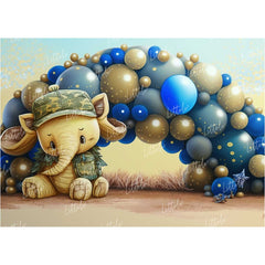 LB0986 Balloons Garland Toy Backdrop