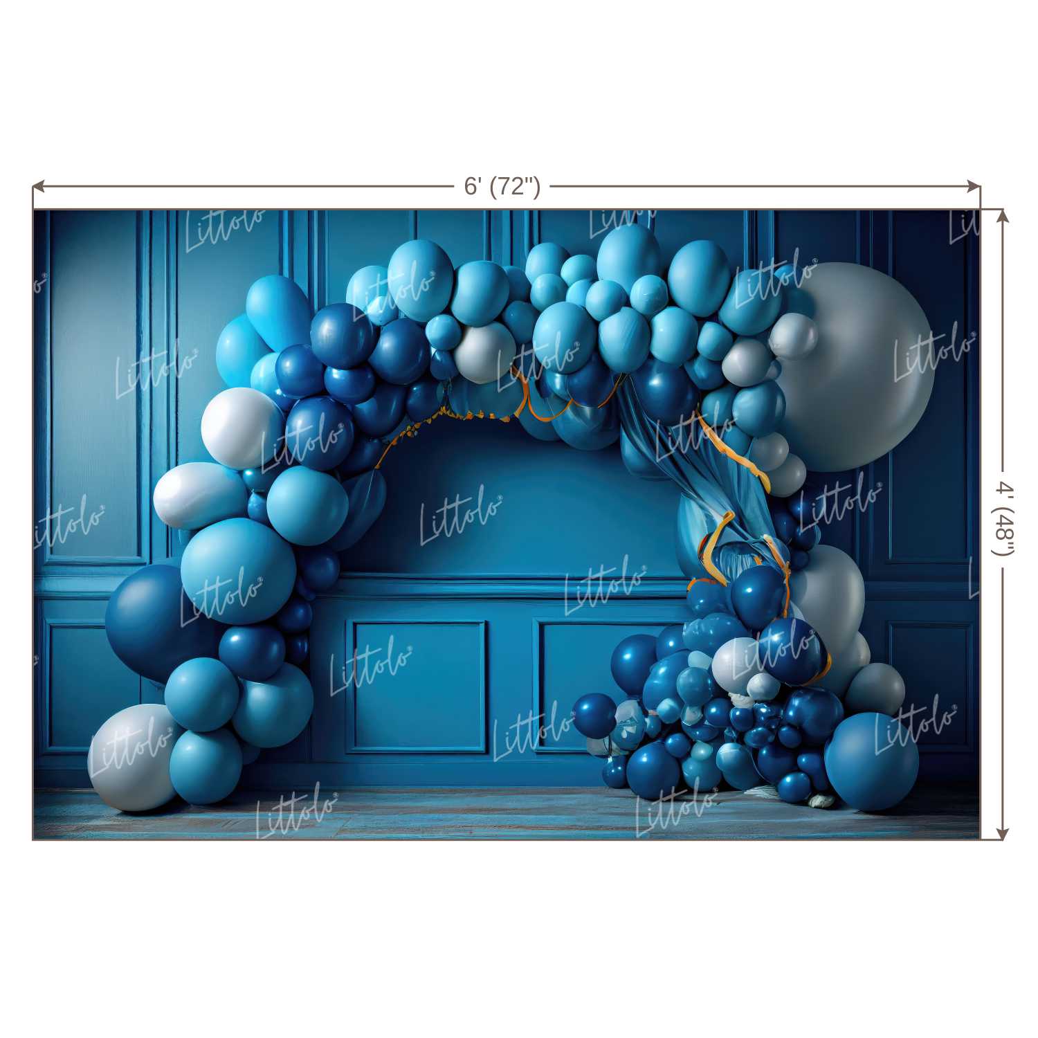 LB0988 Balloons Garland Backdrop