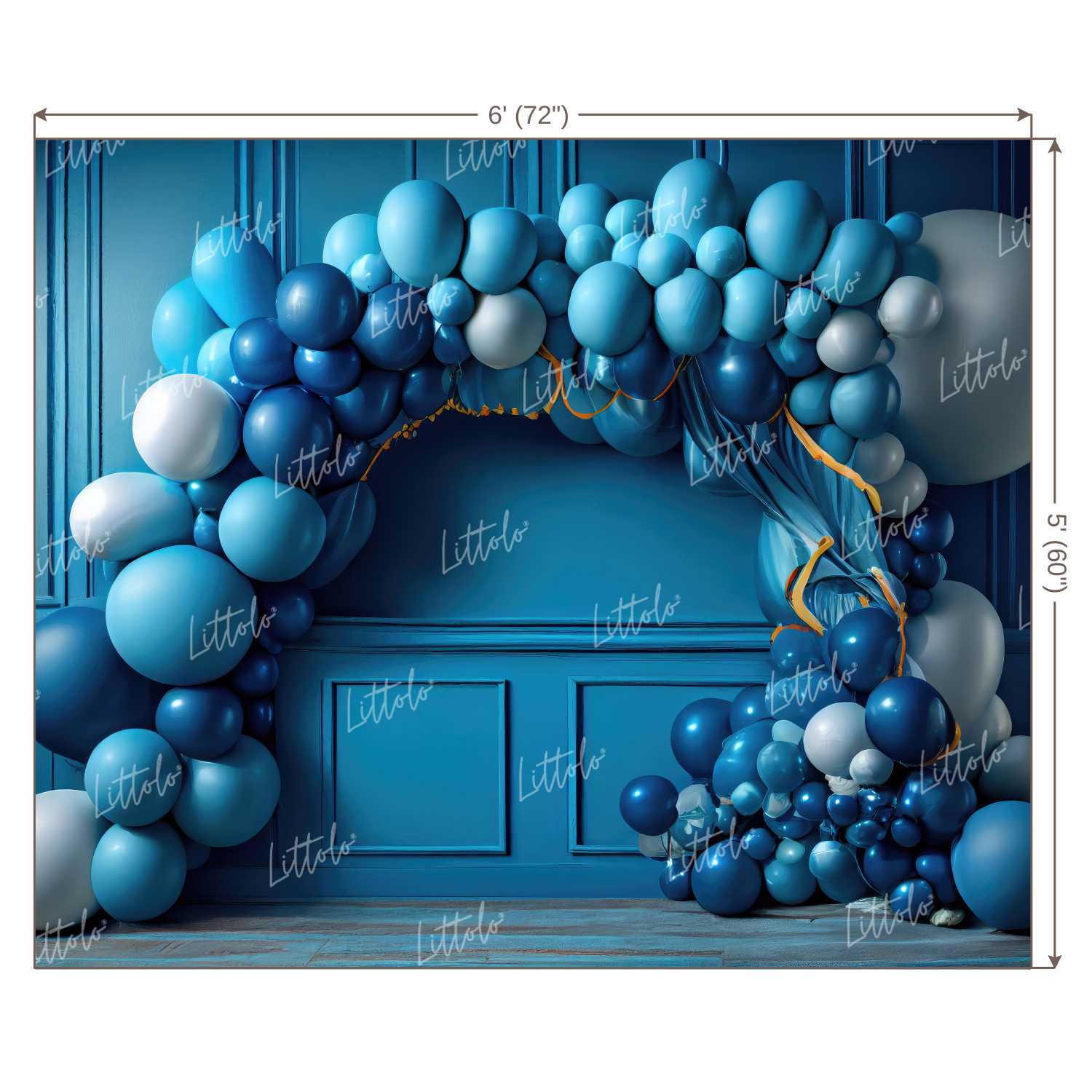 LB0988 Balloons Garland Backdrop