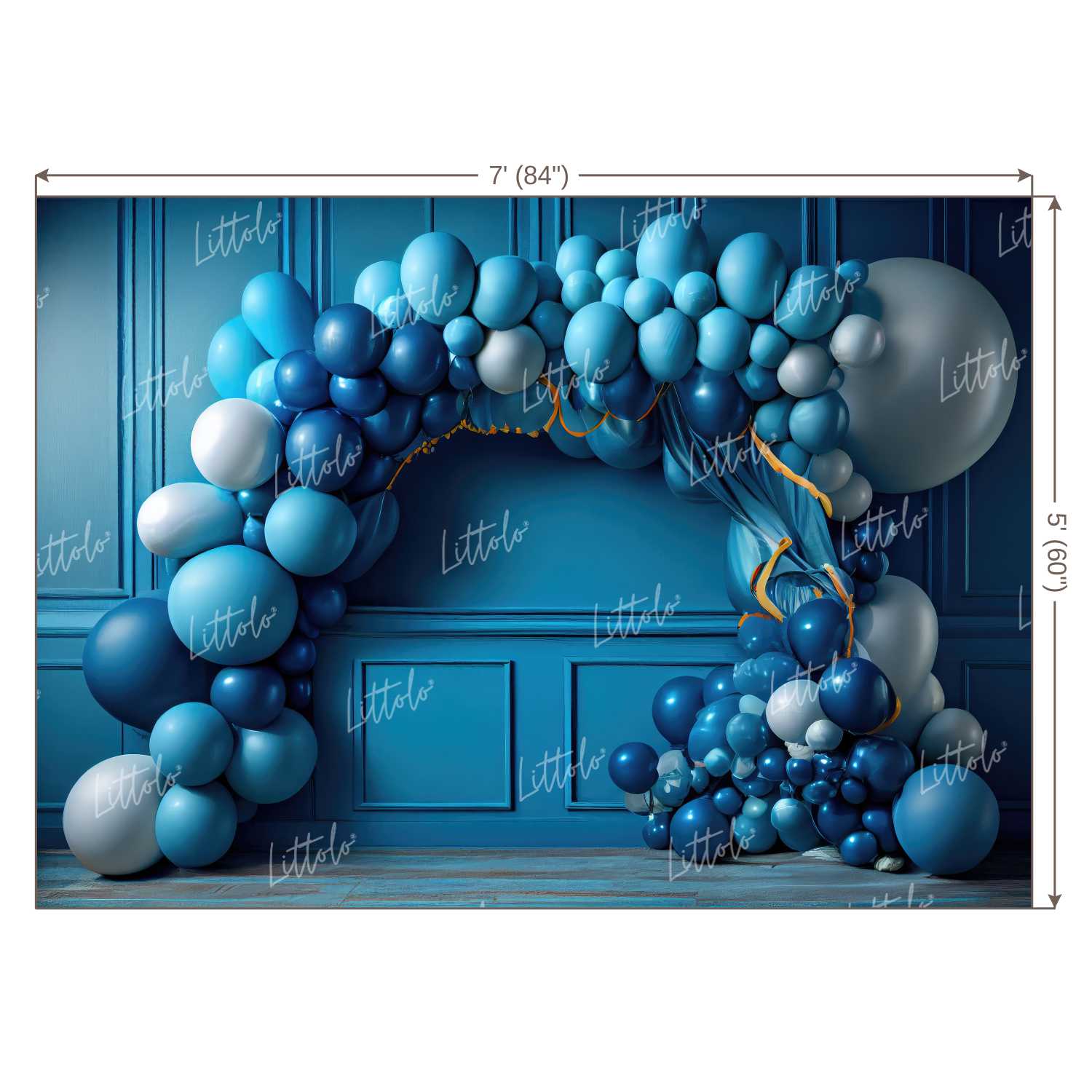 LB0988 Balloons Garland Backdrop