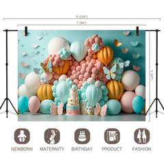 LB0994 Balloons Garland Butterfly Backdrop