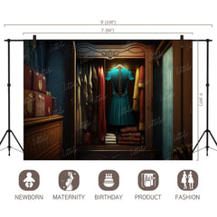 LB0997 Fashion Wardrobe Closet Backdrop