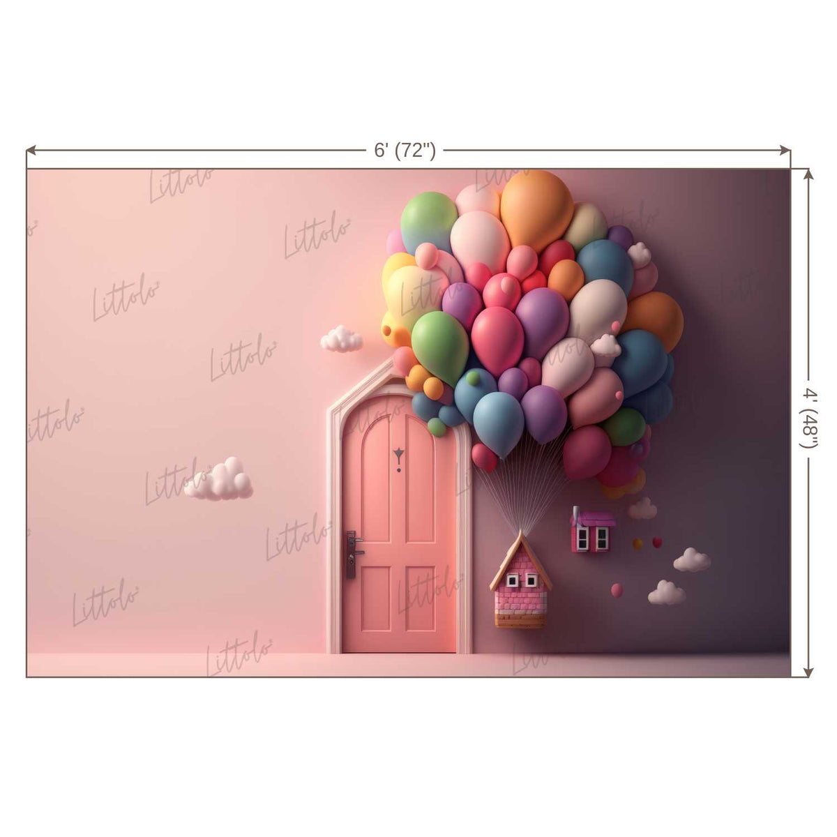 LB1000 Balloons Garland Doorway Backdrop