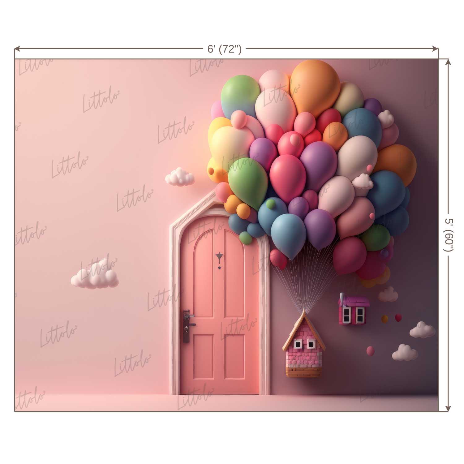 LB1000 Balloons Garland Doorway Backdrop