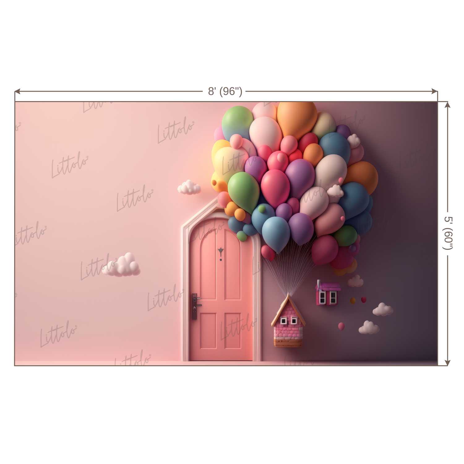 LB1000 Balloons Garland Doorway Backdrop